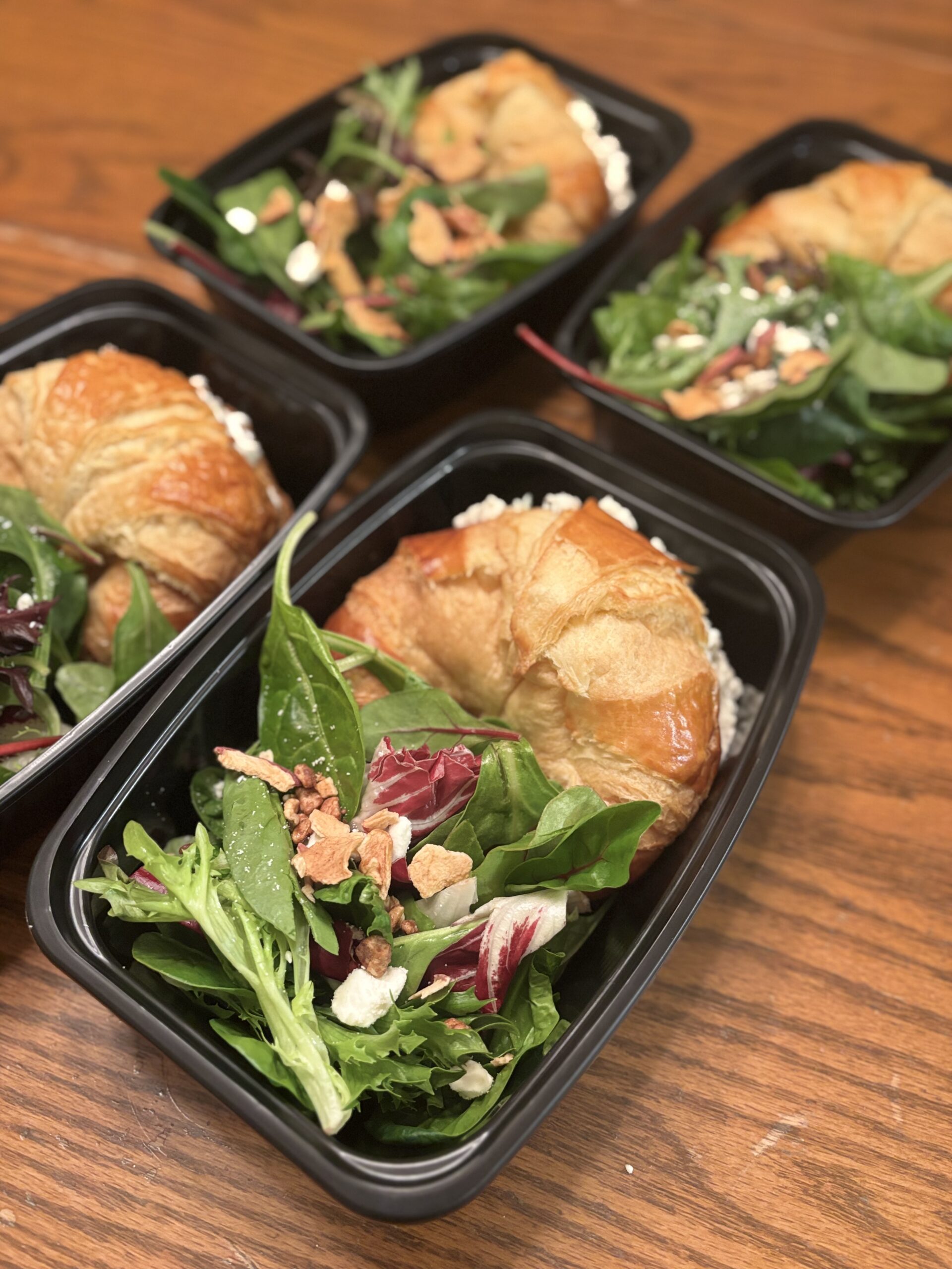 Chicken Salad Sandwich and Apple Feta Salad