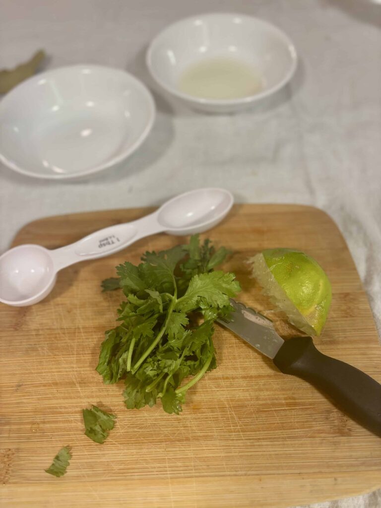 Lime and Cilantro cuts