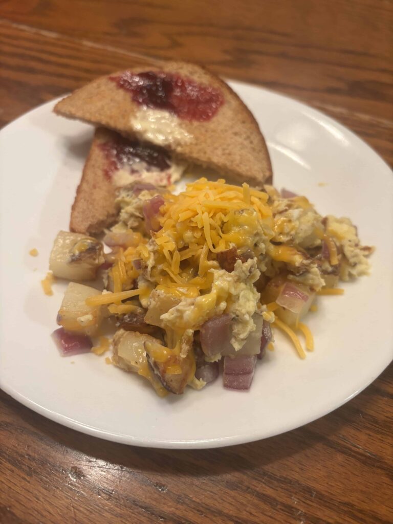 Breakfast Skillet and Toast